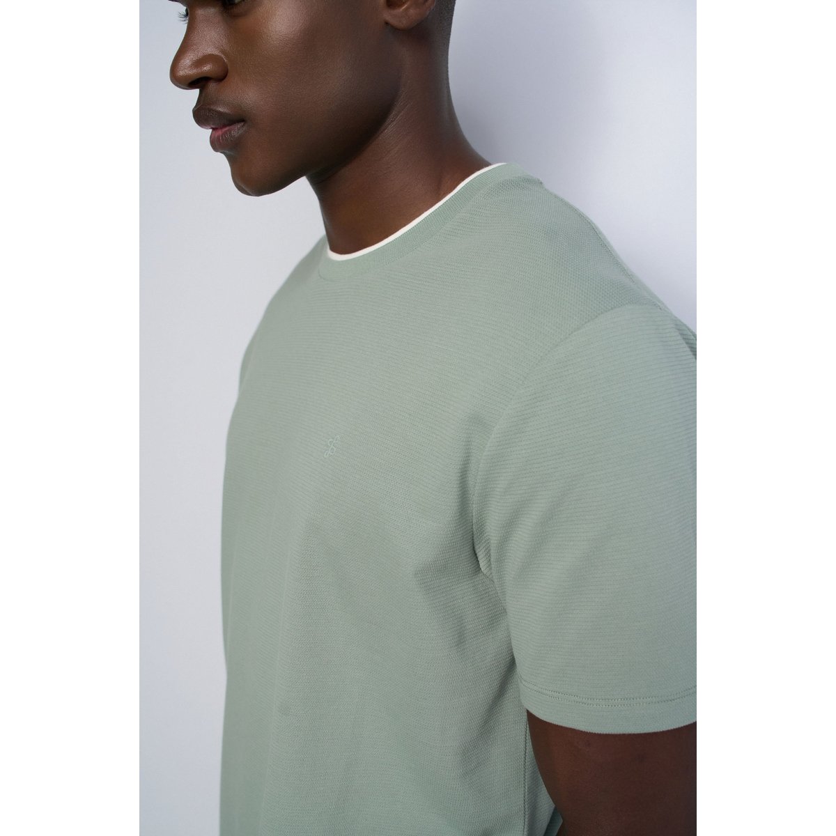 T-SHIRT TEXTURÉ bleu, SALSA JEANS