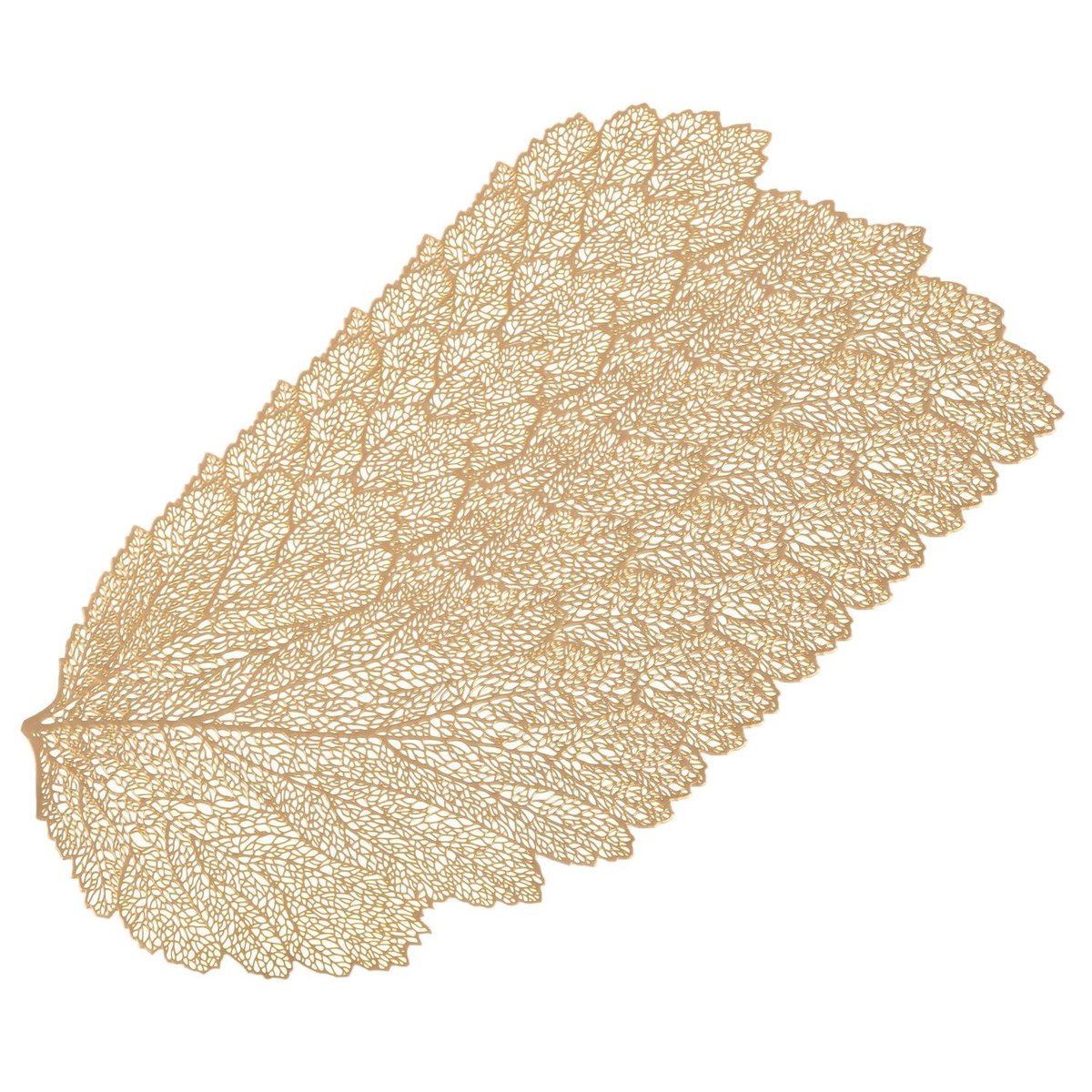 Lot de 6 sets de table motif feuille or, TOILINUX