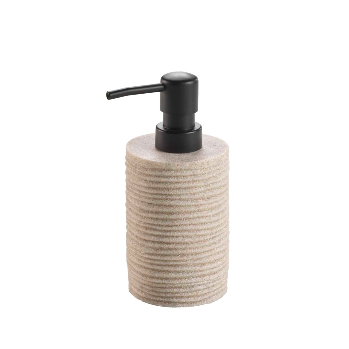 Distributeur de savon - Effet strié pour salle de bain sable, DOUCEUR D'INTÉRIEUR