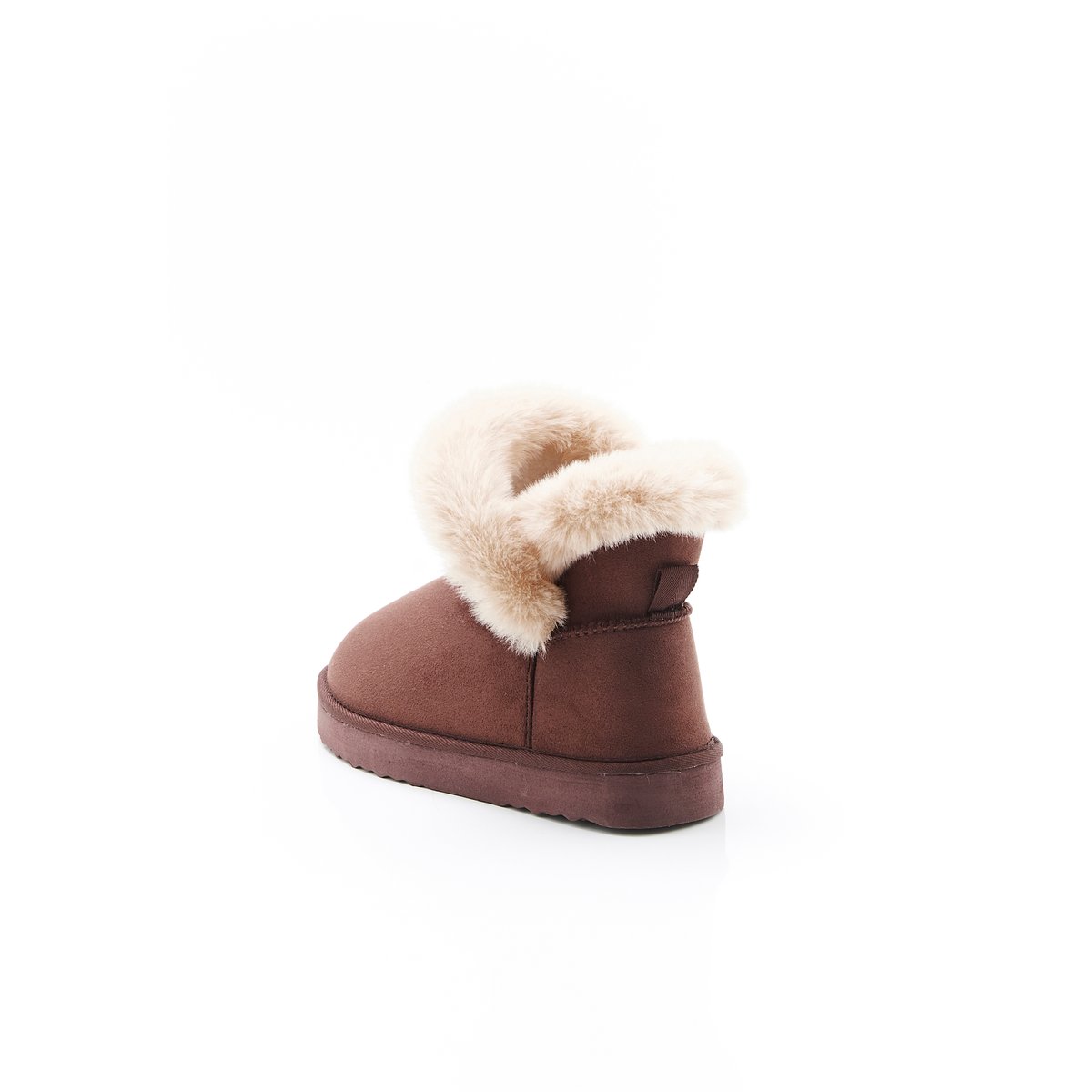 Chaussons Thermolactyl imitation fourrure marron foncé, DAMART