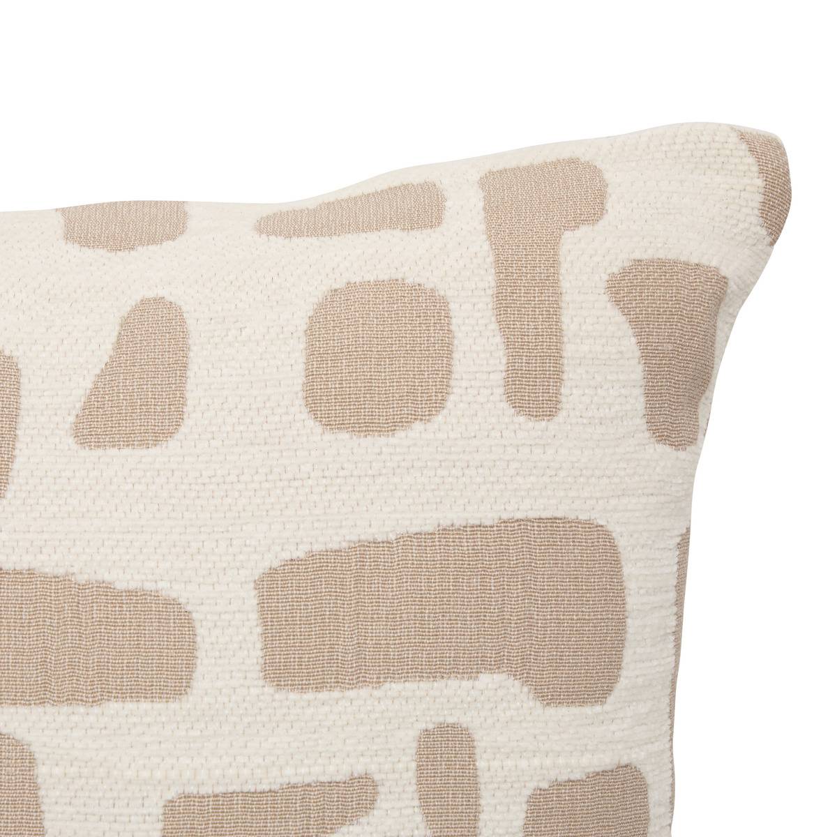 Coussin carré MARLIA beige lin, ATMOSPHERA