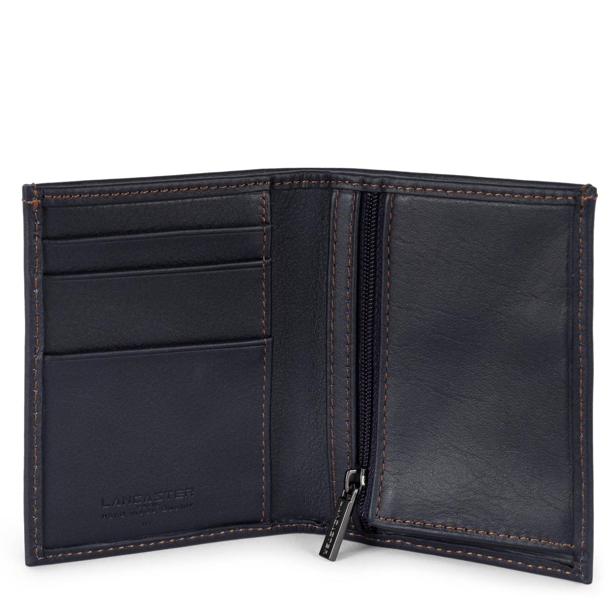 Petit portefeuille SOFT VINTAGE HOMME bleu foncé - camel, LANCASTER