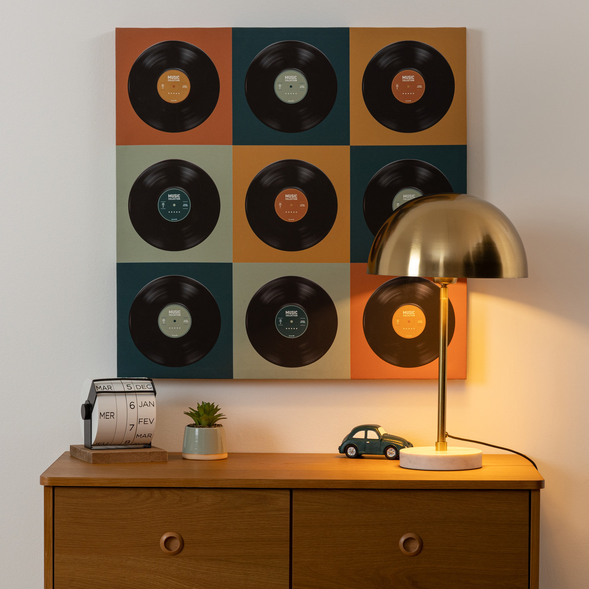 Lampe en marbre et métal doré LILIO doré, ATMOSPHERA