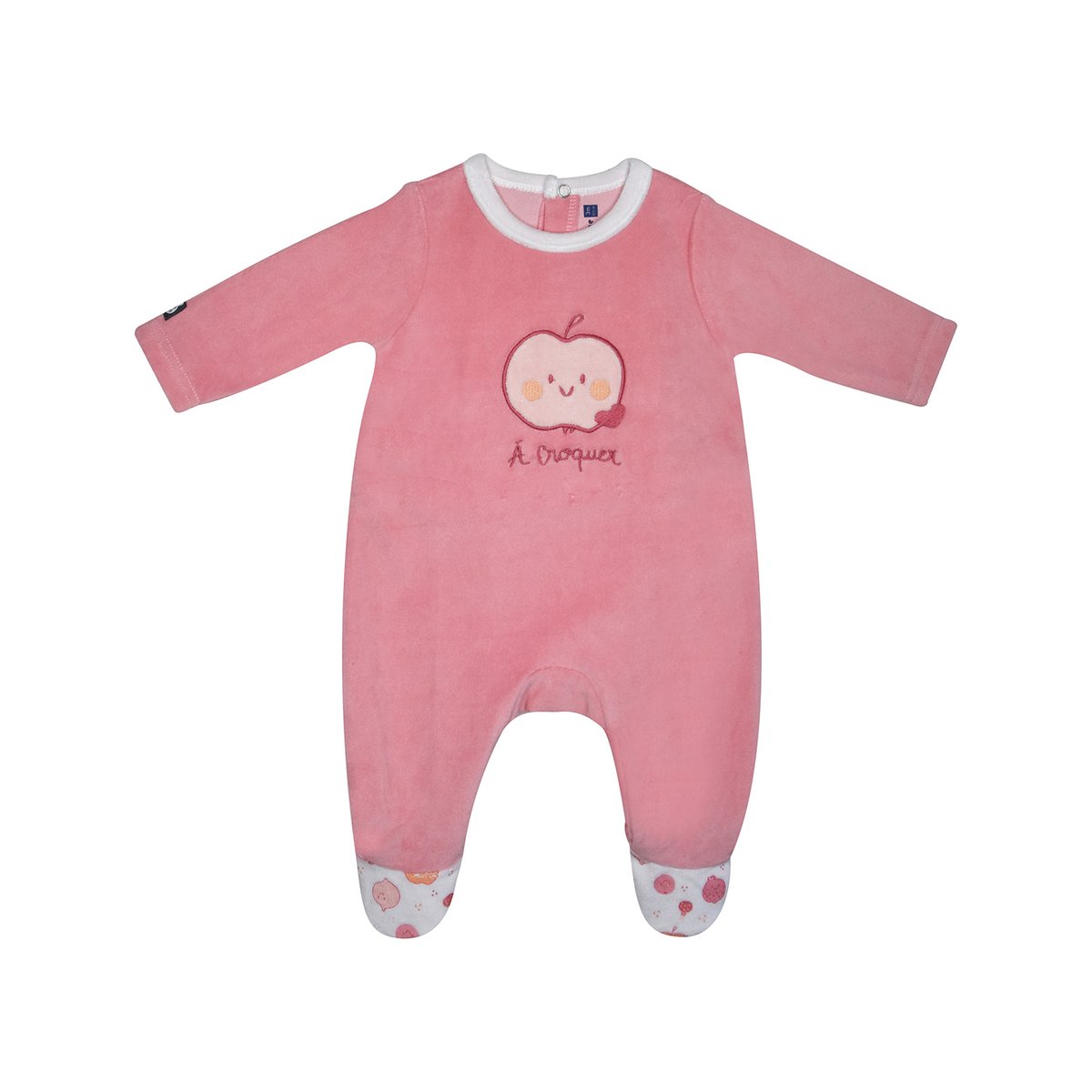 Dors bien lilandra velours rase pont dos bebe rose, SUCRE D'ORGE