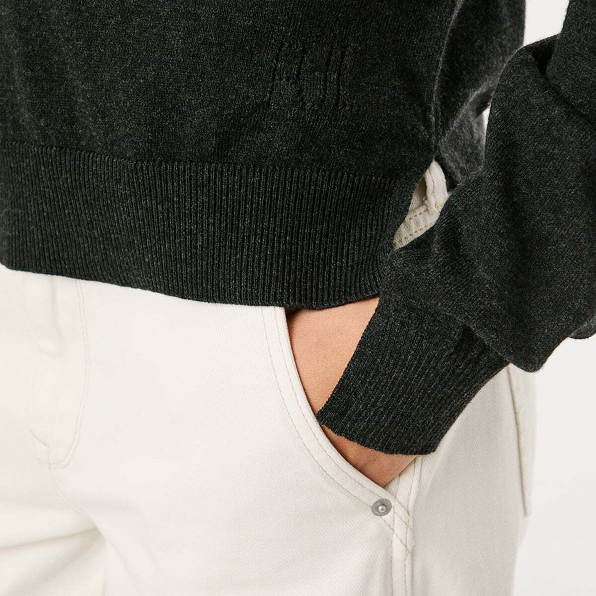 Pull Col V En Maille noir, PEPE JEANS