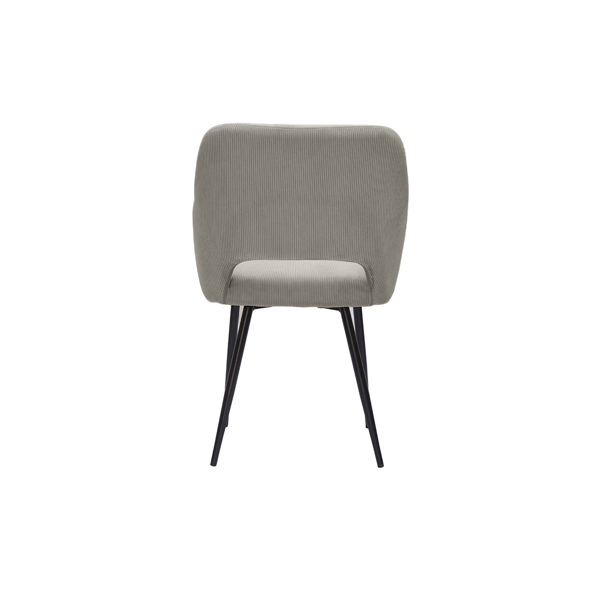 Chaises design pieds métal noir (lot de 2) LAURETTE taupe, MILIBOO