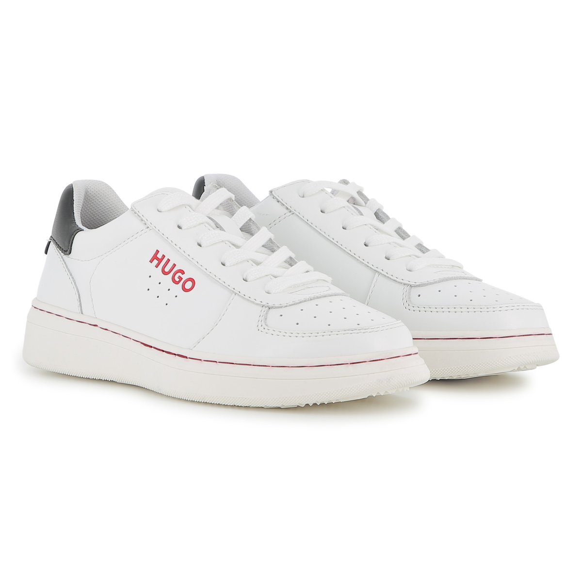 Baskets basse à lacets blanc, HUGO KIDSWEAR