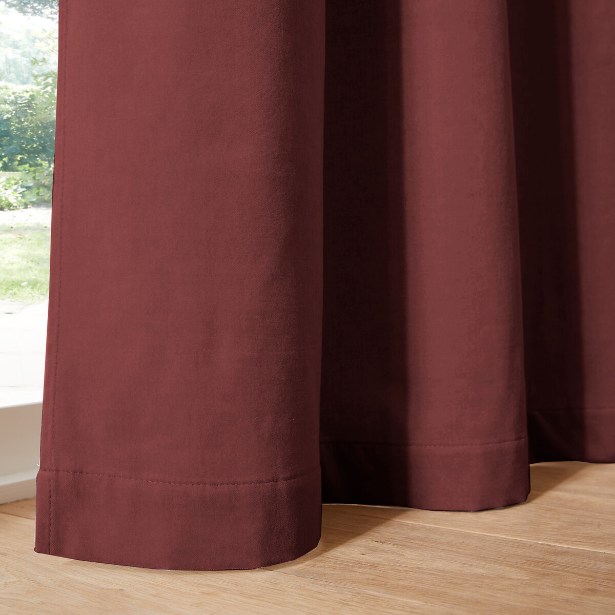 Rideau velours œillets Velvet grenat, LA REDOUTE INTERIEURS