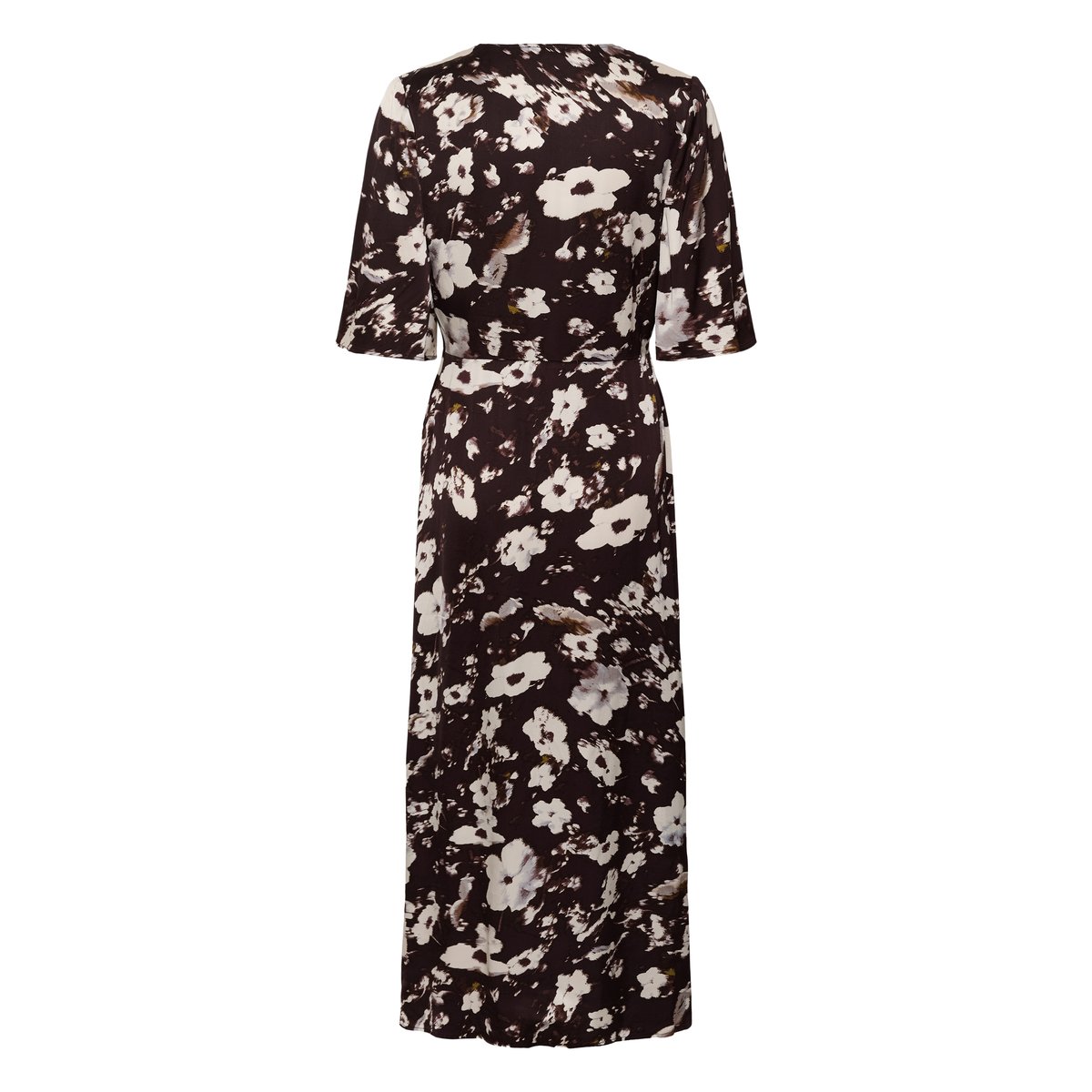 Robe marron brown flower print, SOAKED IN LUXURY