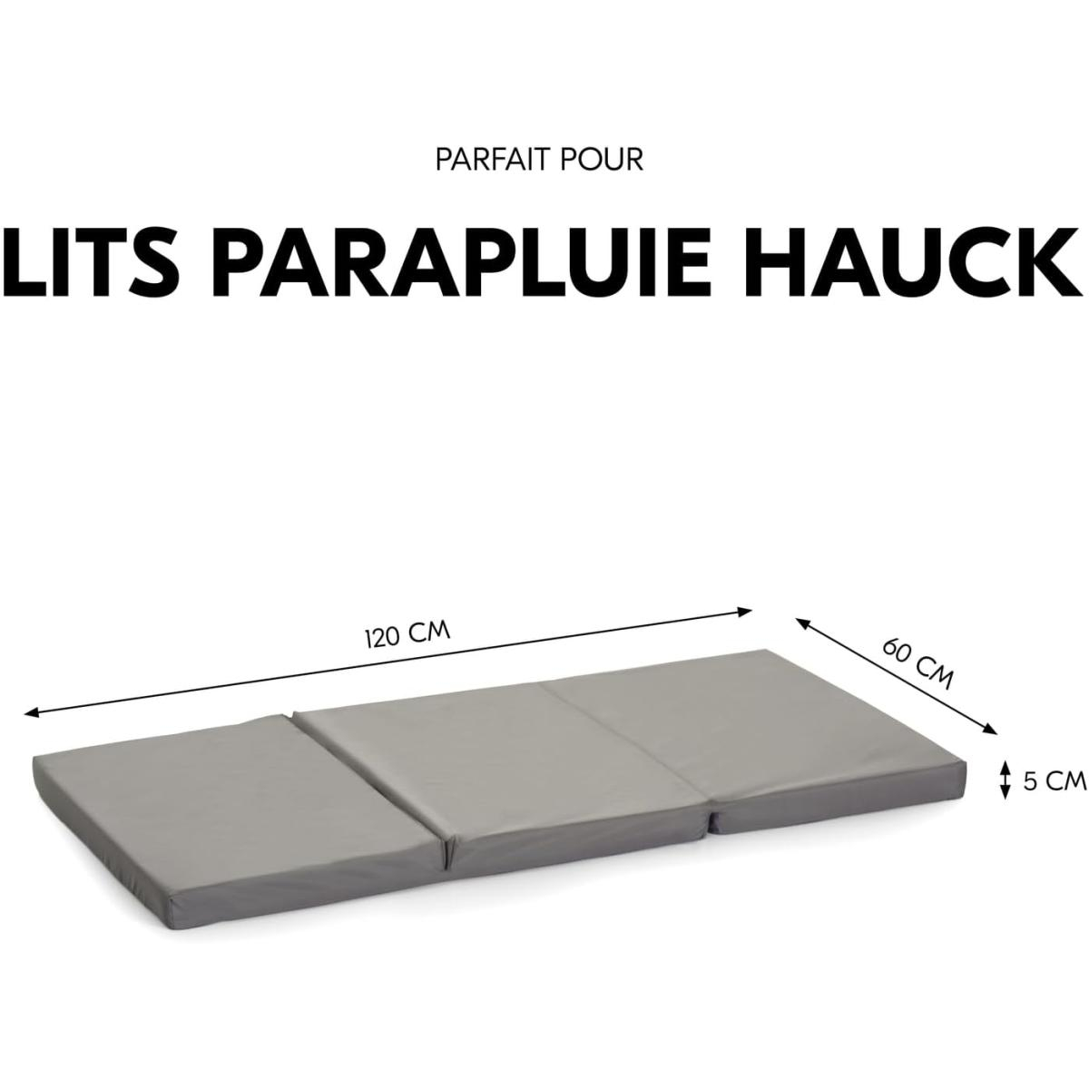 Matelas Lit Parapluie Sleeper 120x60 cm gris, HAUCK