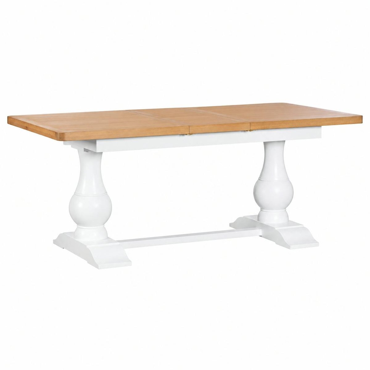 Table à manger extensible blanche style bord de mer 160-200 cm VELIA blanc, PIER IMPORT