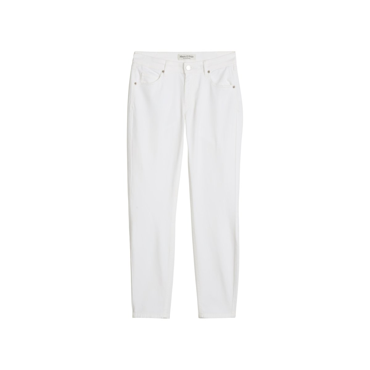 Pantalon modèle Lulea slim avec TENCEL™ Lyocell blanc, MARC O'POLO