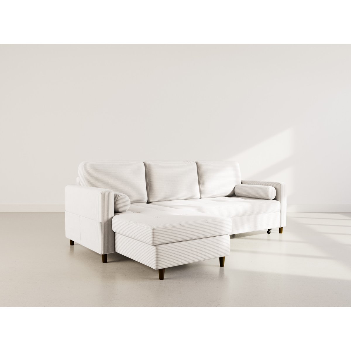 Canapé d'angle réversible convertible, MARCEAU beige, BEST MOBILIER