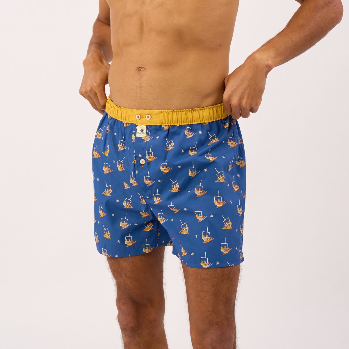 Caleçon en coton biologique FANTAISIE bleu, BILLYBELT