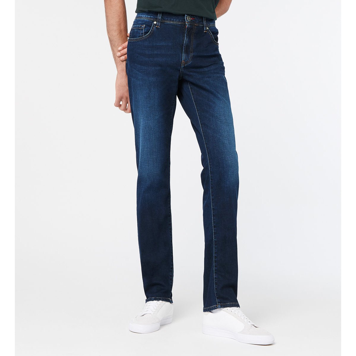 Jean ludeslim ajusté coton bio stretch bleu, GALERIES LAFAYETTE