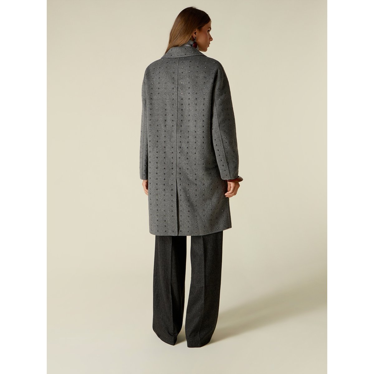 Manteau avec cristaux gris, OLTRE