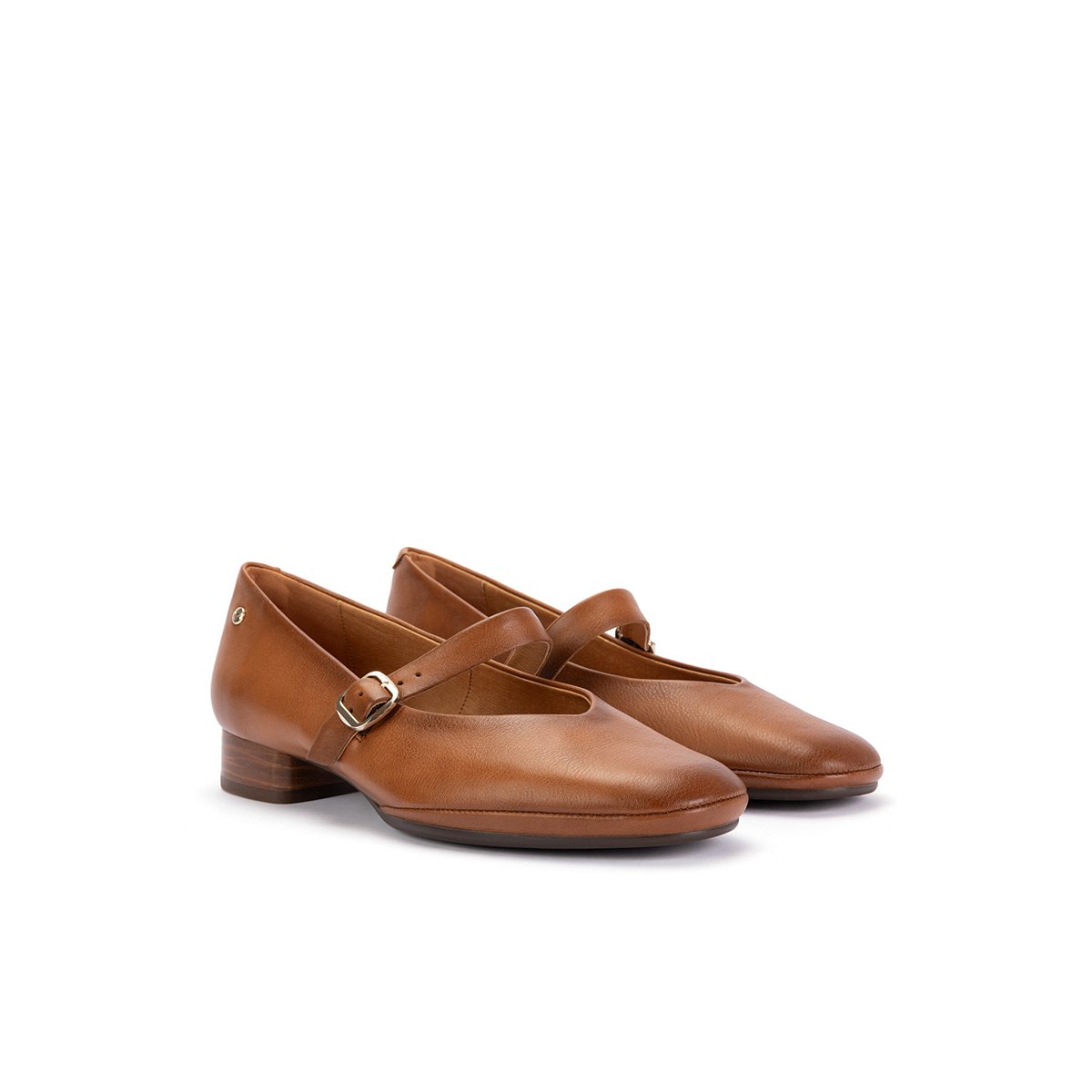 Chaussures à talon cuir Ubeda forme large brandy, PIKOLINOS