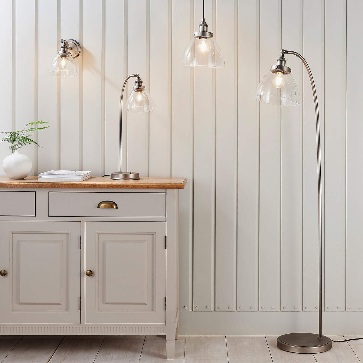 Henne Resto Style Wall Light in Brushed Silver silver-coloured, ÉDITÉ