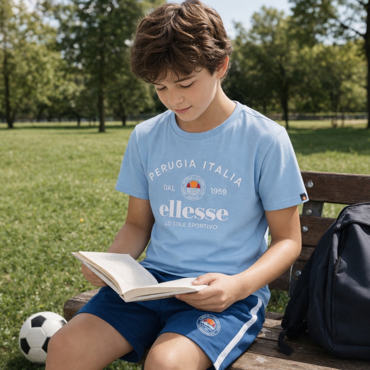 Lot de 2 t-shirts manches courtes et short SUMMER CAMP bleu roi, ELLESSE