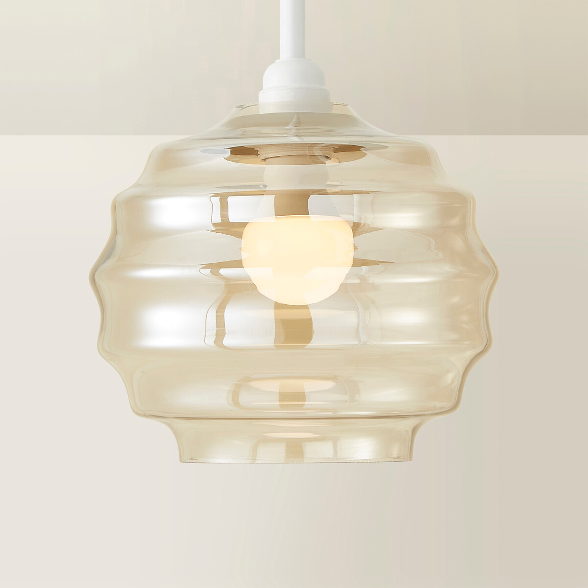 Paige Bubble Glass Easy Fit Pendant Shade in Champagne champagne, SO'HOME