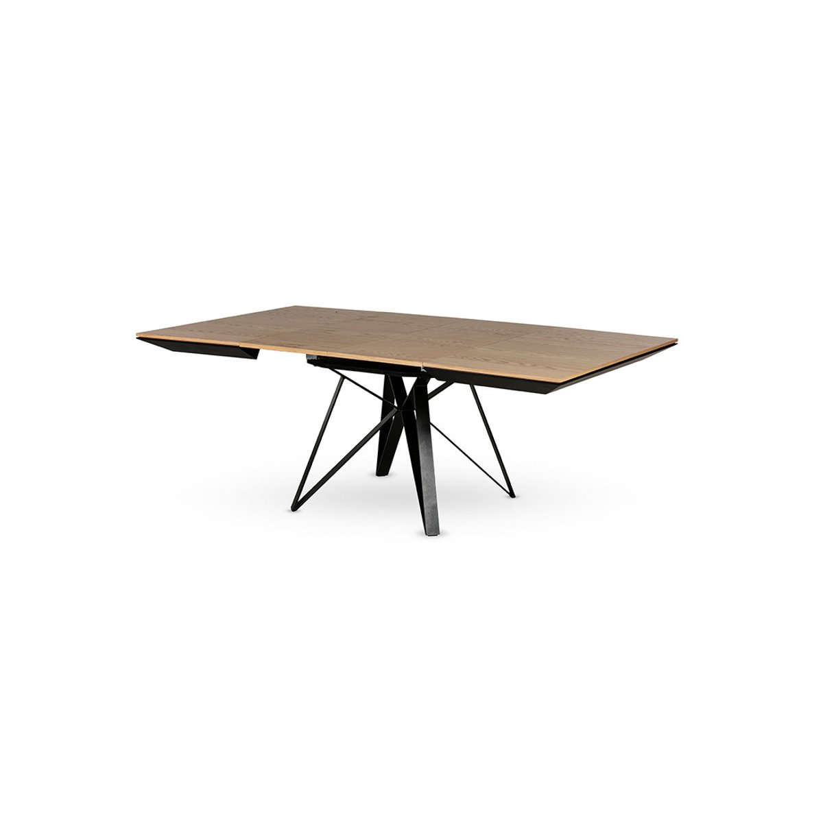 Table à manger 120x120 cm - BELIZE noir / bois, BEST MOBILIER