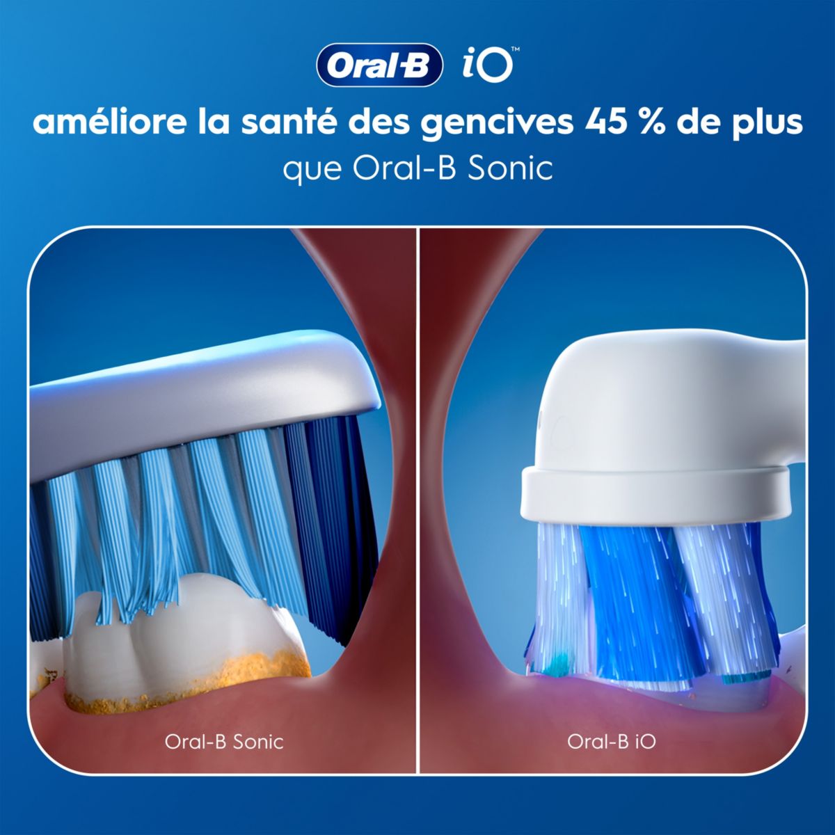 Brosse à dents électrique iO3S Bleue couleur unique, ORAL B