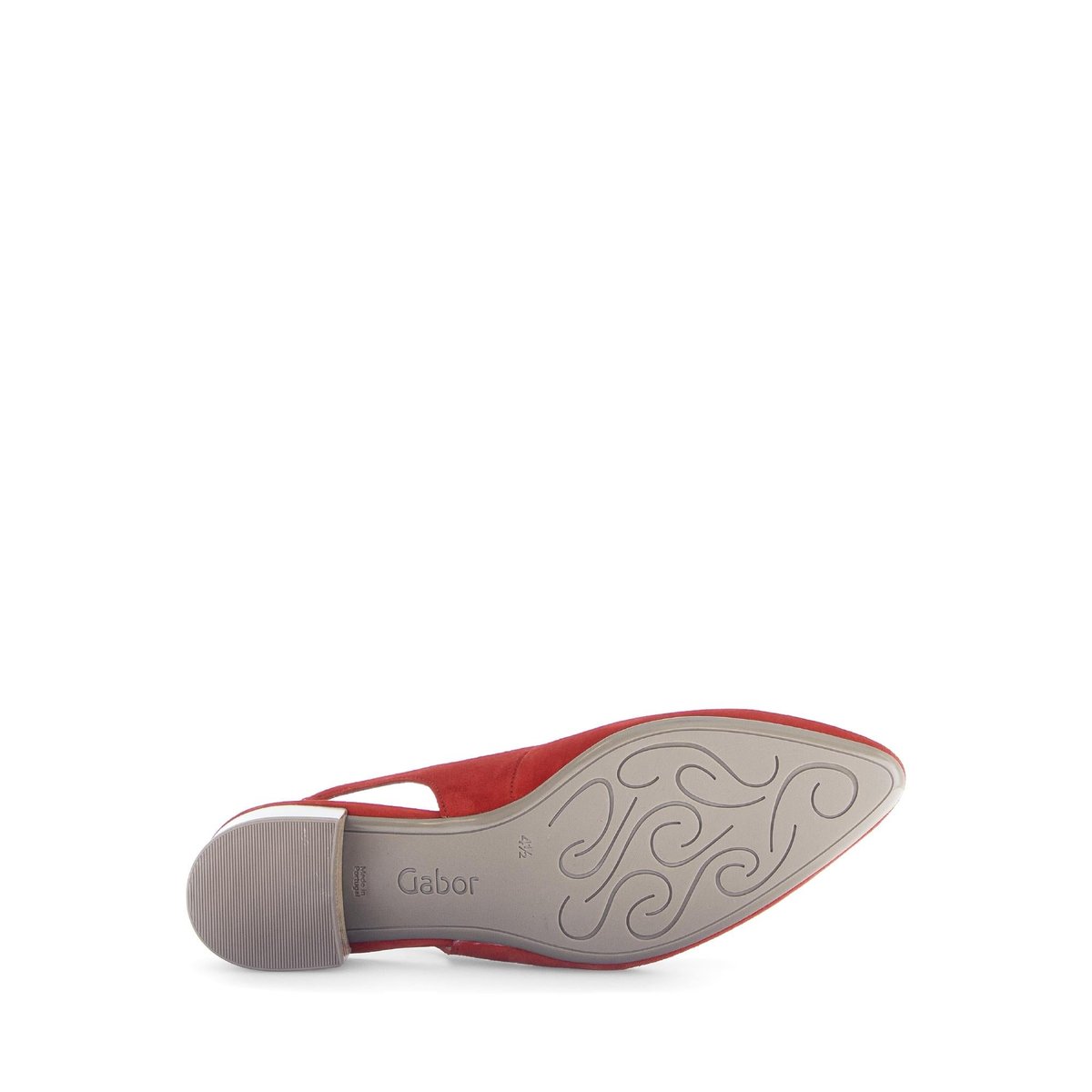 Escarpins en cuir à talon décroché rouge, GABOR