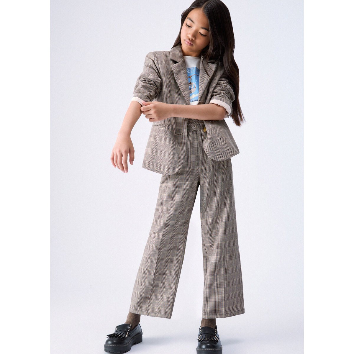 Pantalon droit en prince de galles carreaux, LIU JO