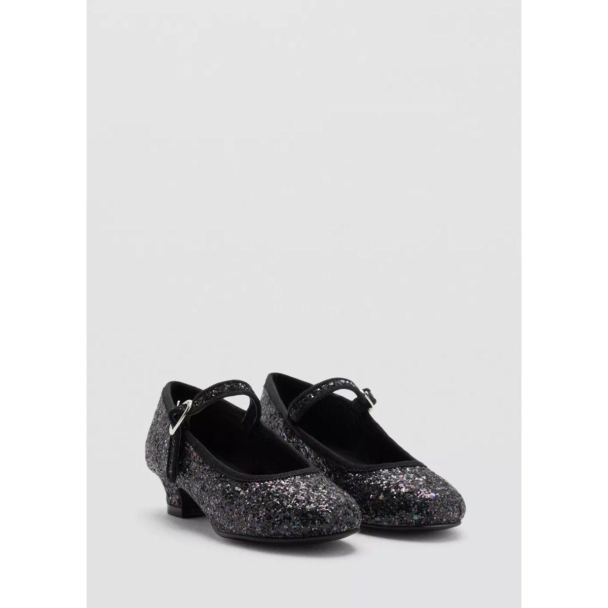 Chaussures à talon paillettes noir, MANGO KIDS
