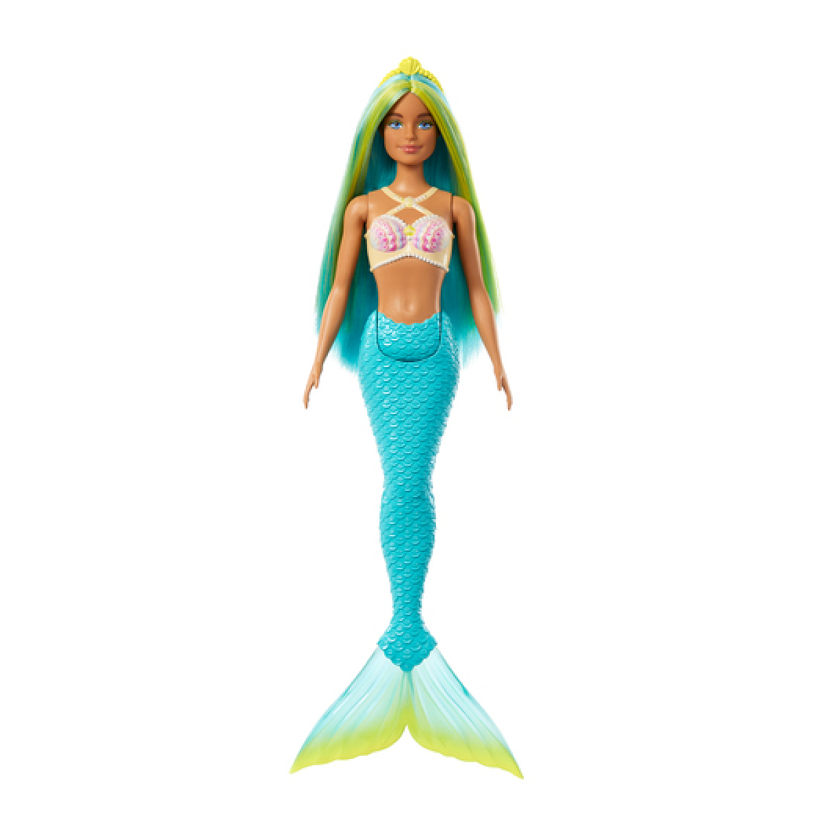 Barbie A Touch of Magic  Poupée Sirene bleue beige, MATTEL