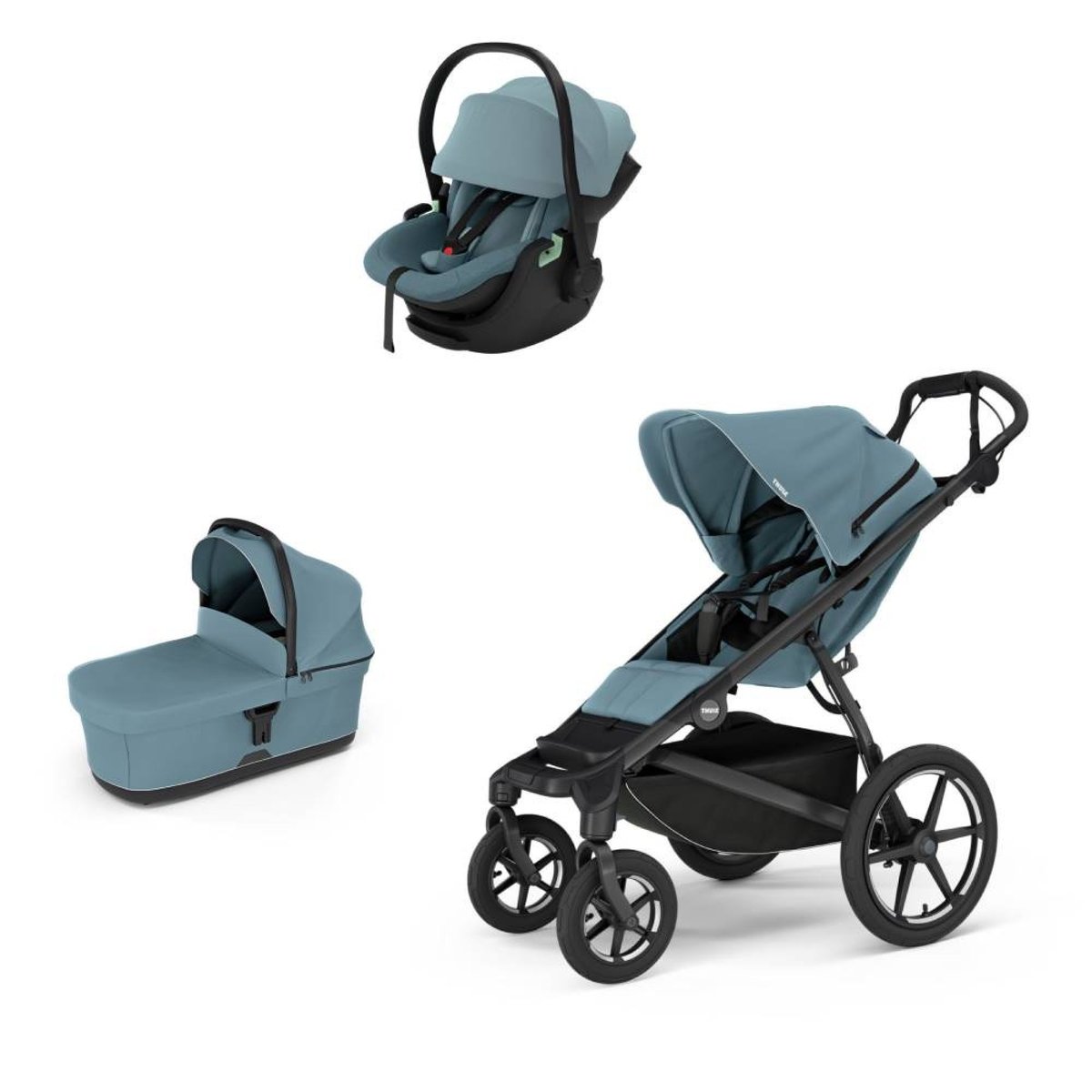 Pack Urban Glide 4 + siège auto + nacelle bleu, THULE