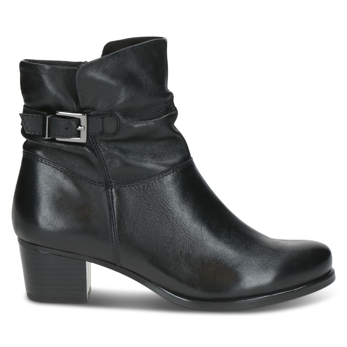 Bottine en cuir noir nappa, CAPRICE