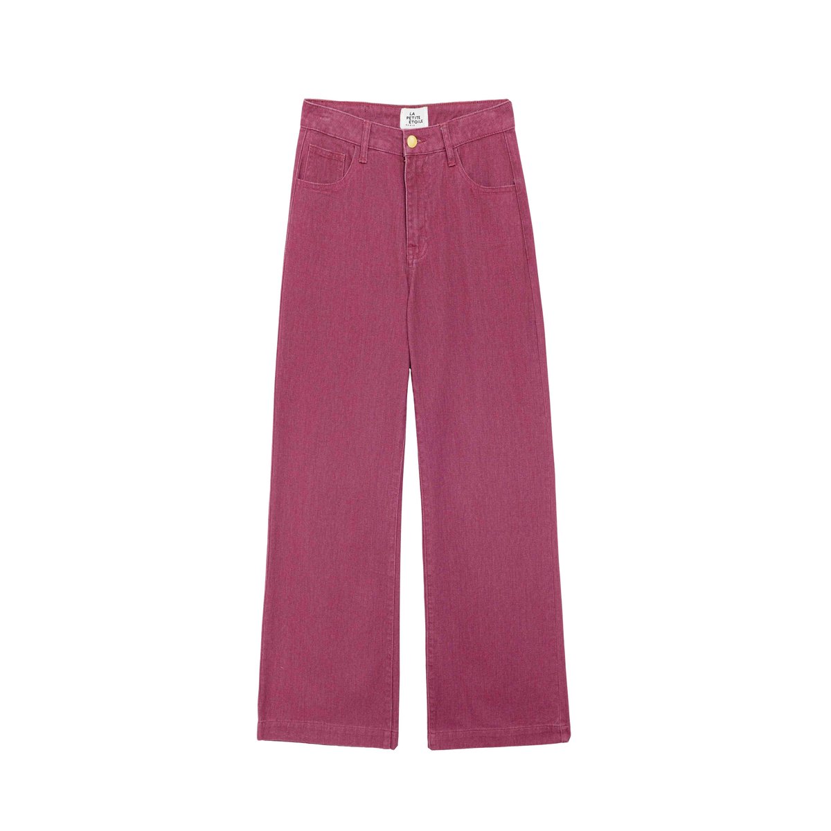 Pantalon large uni PATLANTY 40-rose, LA PETITE ETOILE