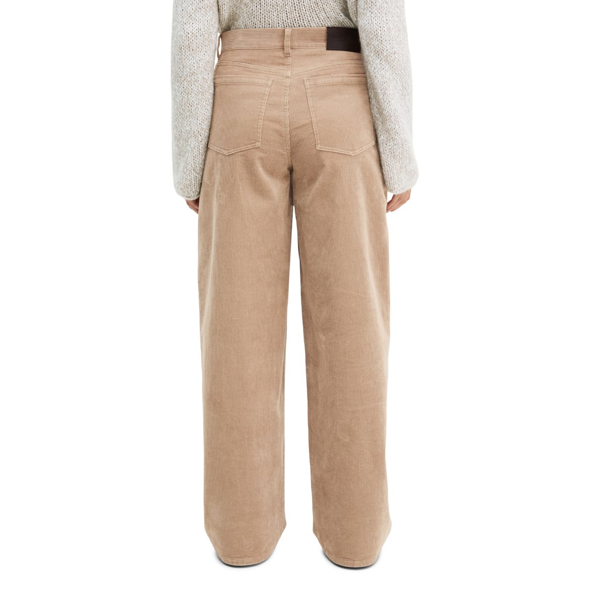 Pantalon en velours côtelé, coupe droite en coton bio extensible beige, MARC O'POLO