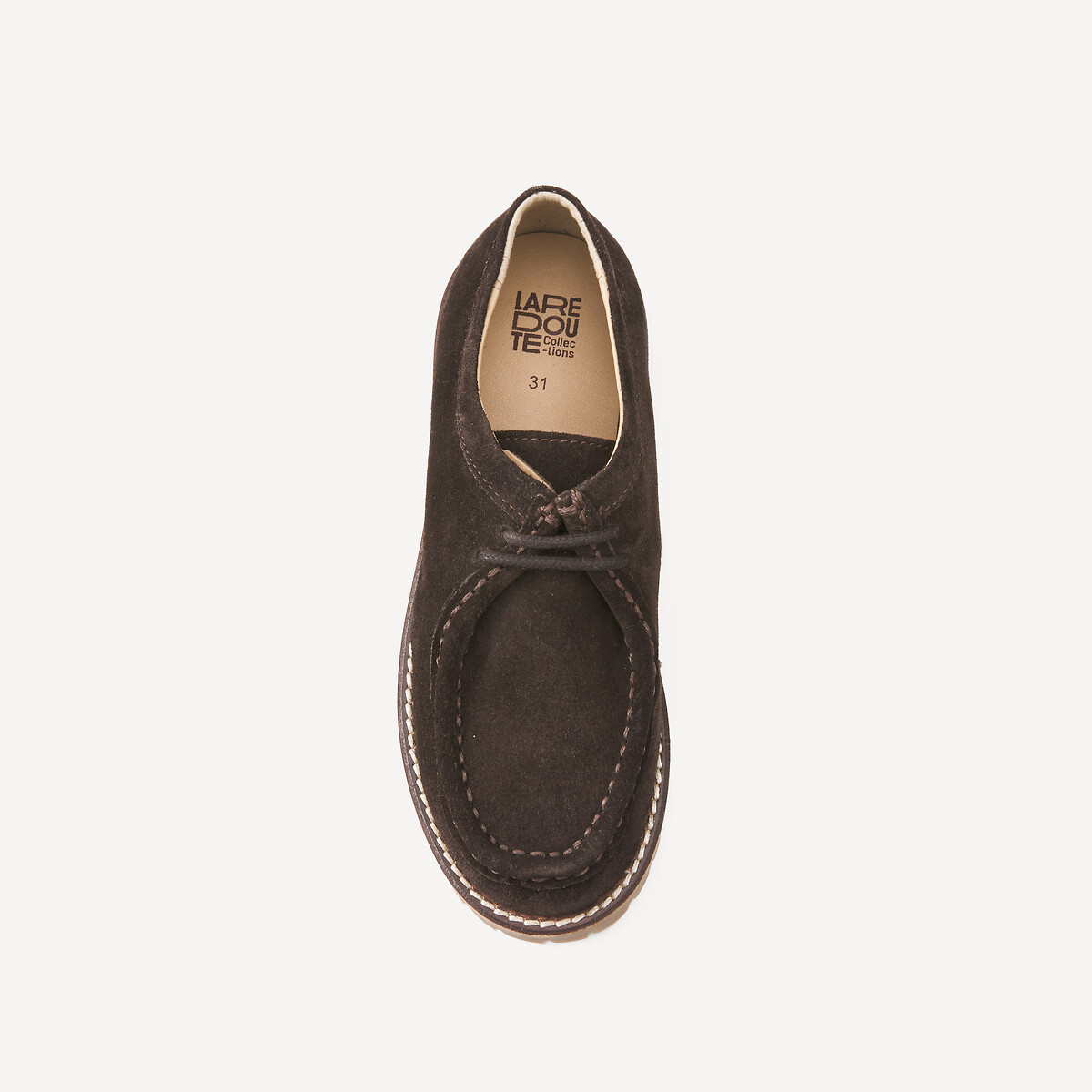 Derby in pelle scamosciata marrone, LA REDOUTE COLLECTIONS