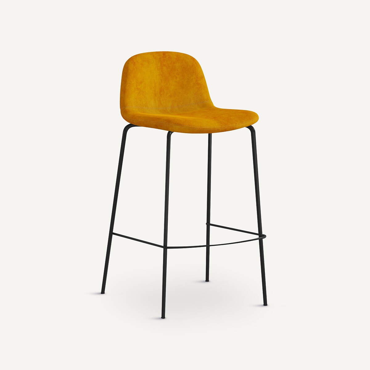 Chaise de bar, Tibby hauteur 75 cm moutarde, AM.PM