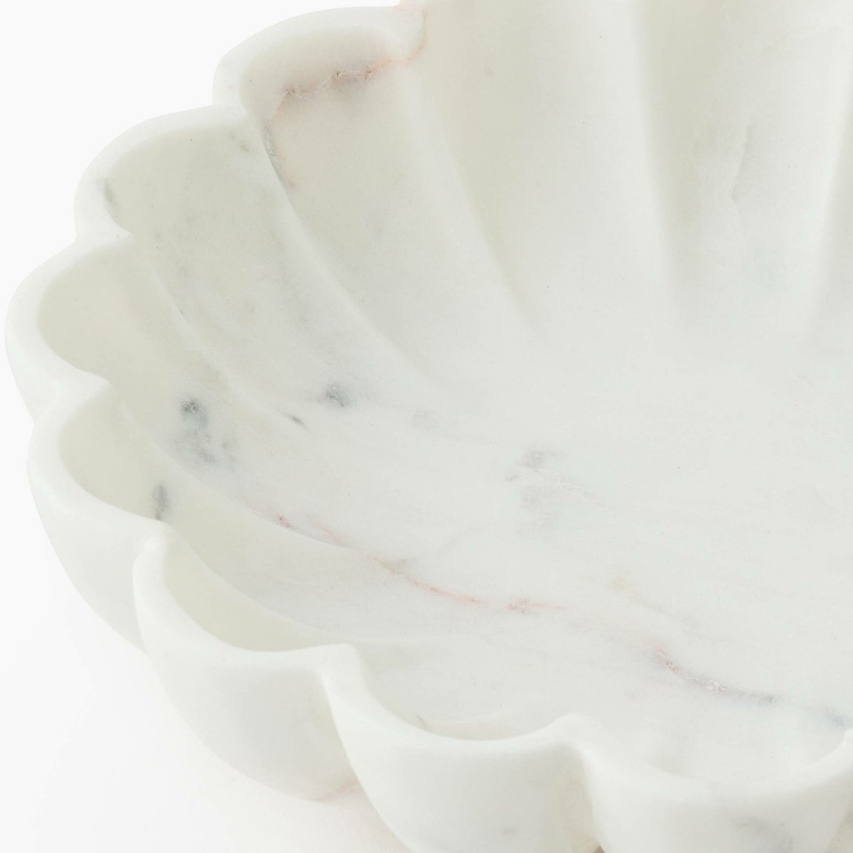 Coupelle marbre, 21cm blanc, MONOPRIX