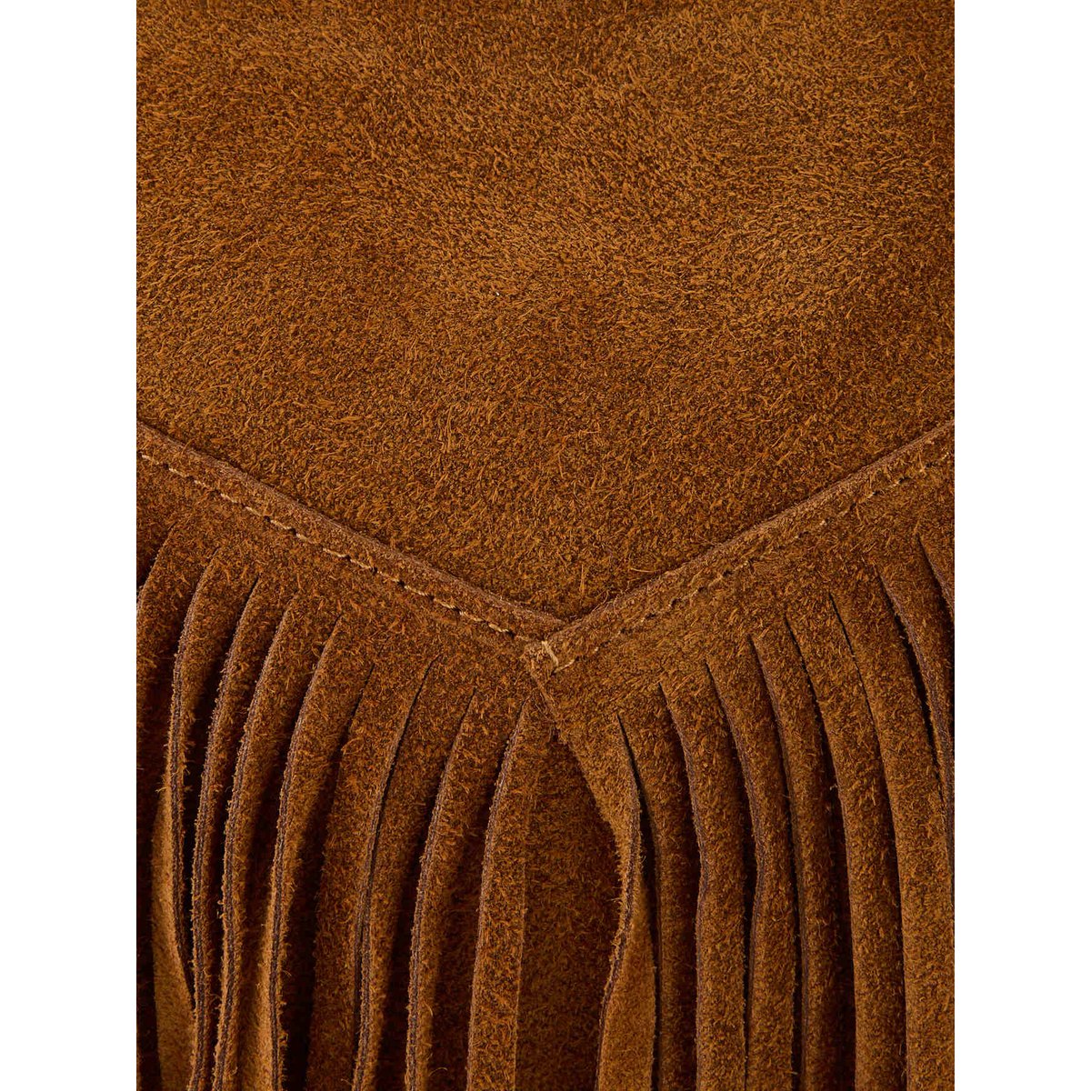 Sac cuir à franges marron, DAXON