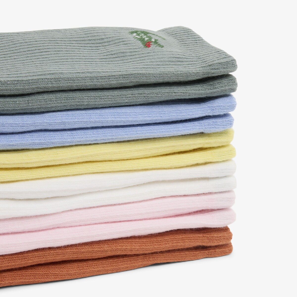 Confezione da 6 paia di calzini sportivi alti multicolore, LACOSTE