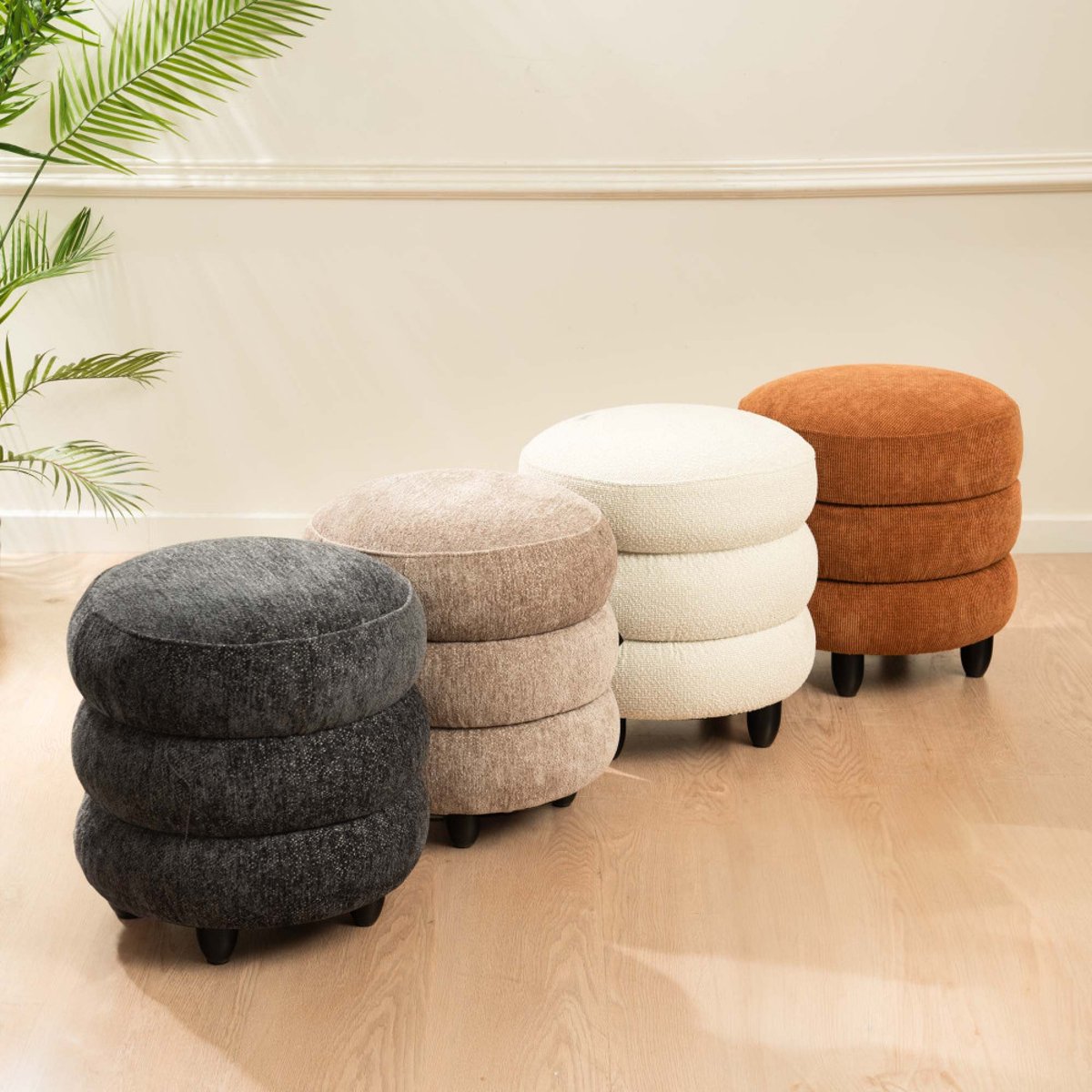 Pouf Nuage 42 cm orange, AMADEUS