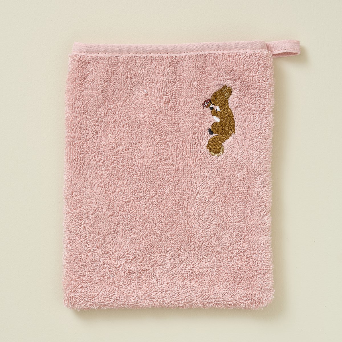 Gant de toilette enfant LE GOUTER rose, SYLVIE THIRIEZ