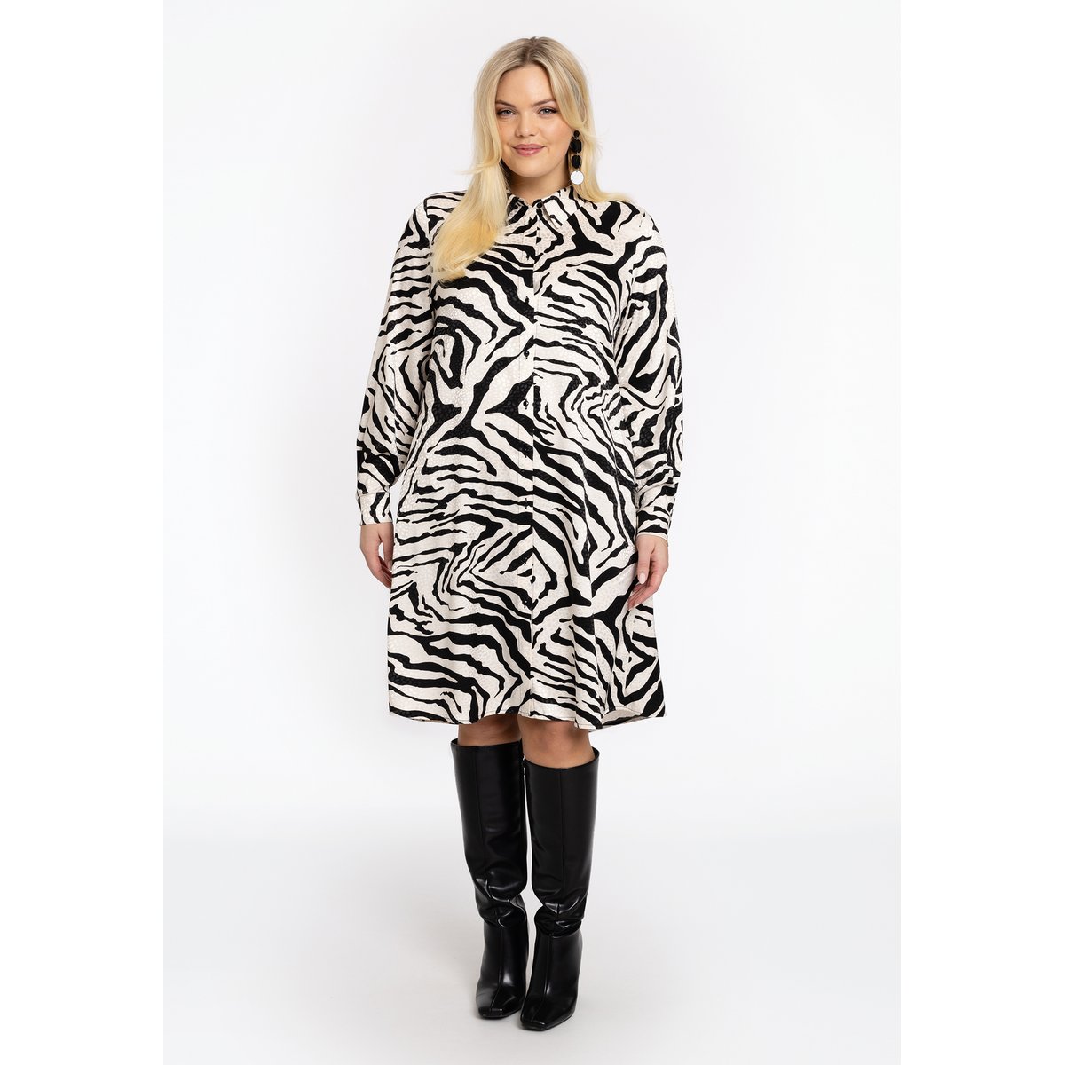 Robe imprimée noir, YOEK