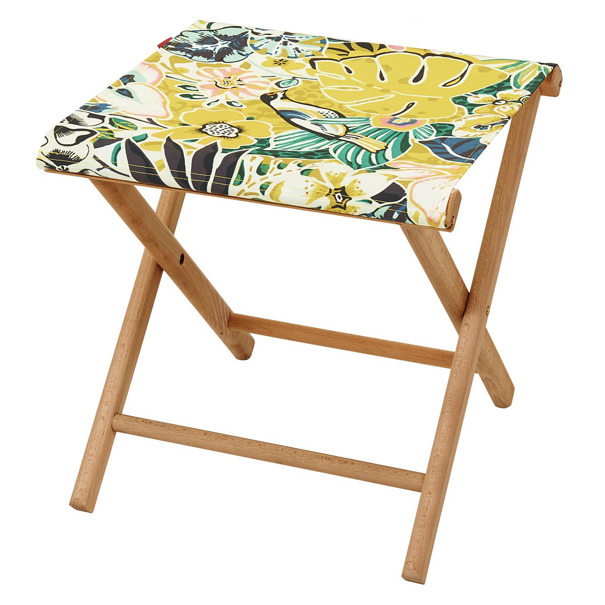 Pliant pêcheur en eucalyptus et toile outdoor, YLANG multicolore, VENT DE BOHÈME