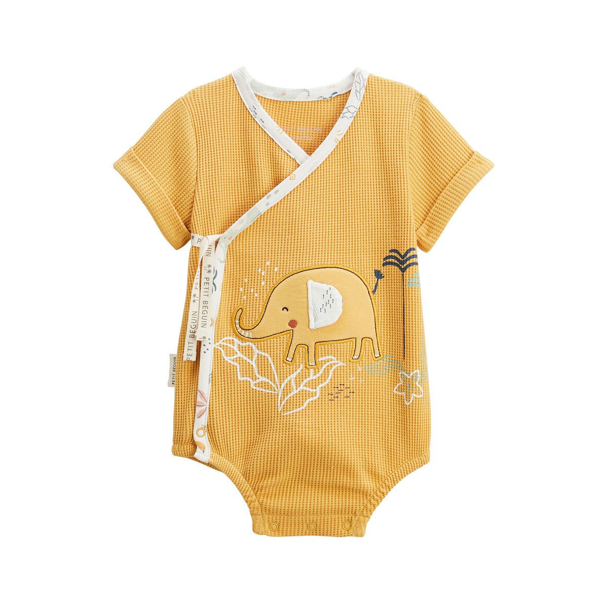 Barboteuse bébé Hawaiki ocre, PETIT BEGUIN