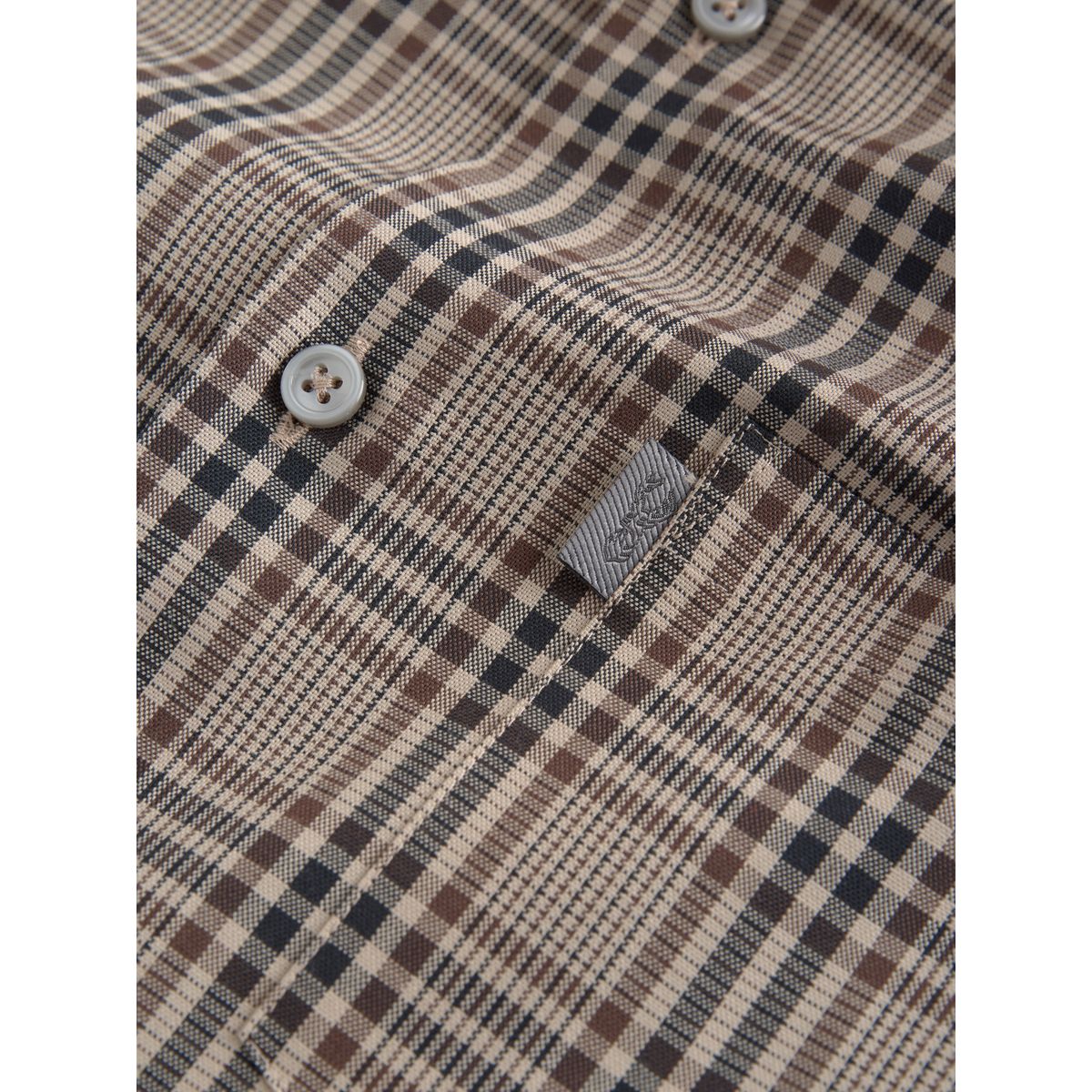 Chemise oxford à manches courtes et carreaux naturel, NEXT