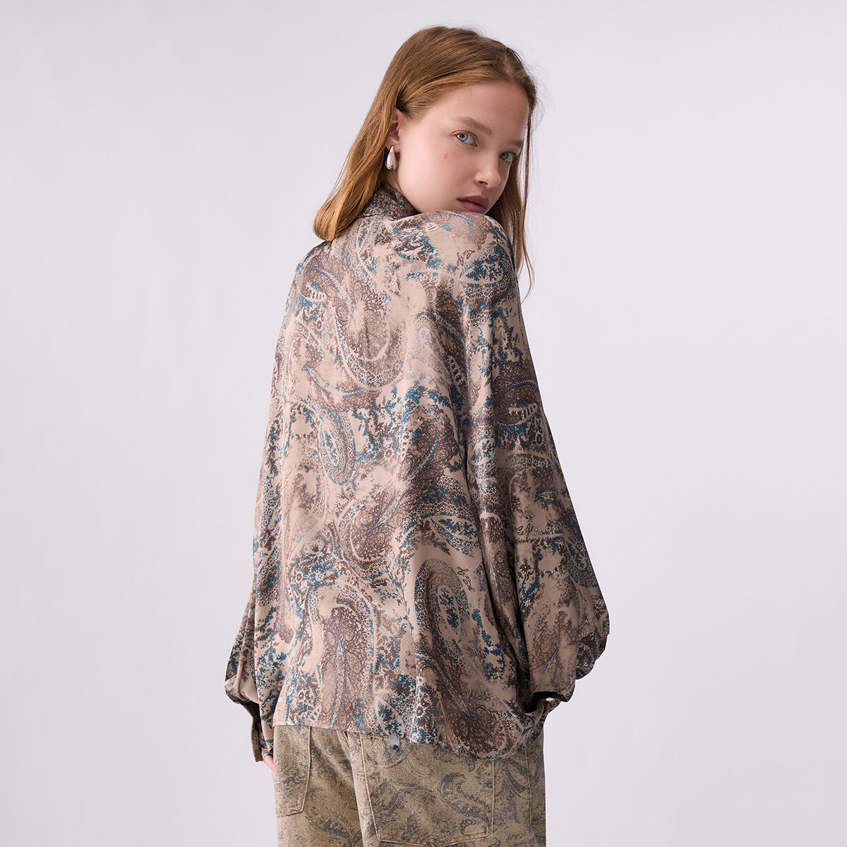 Blouse en satin imprimé cachemire, LIU JO