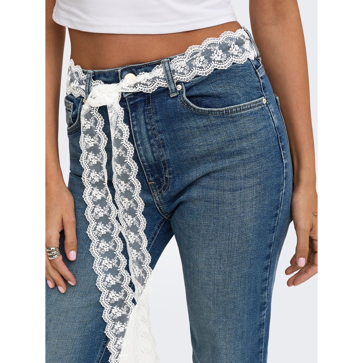Jean Flared medium blue denim 1, ONLY