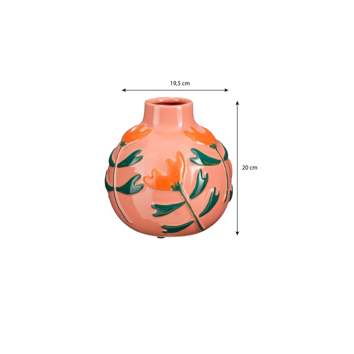 Vase fleuri AVA rose, MICA DECORATIONS