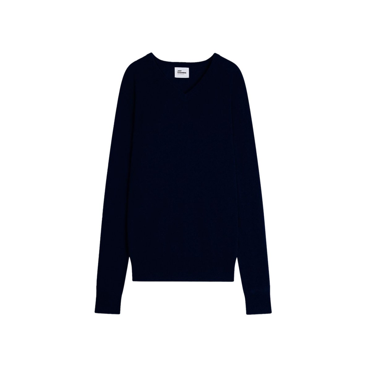 Pull Col V Navy Walt bleu foncé, JUST CASHMERE