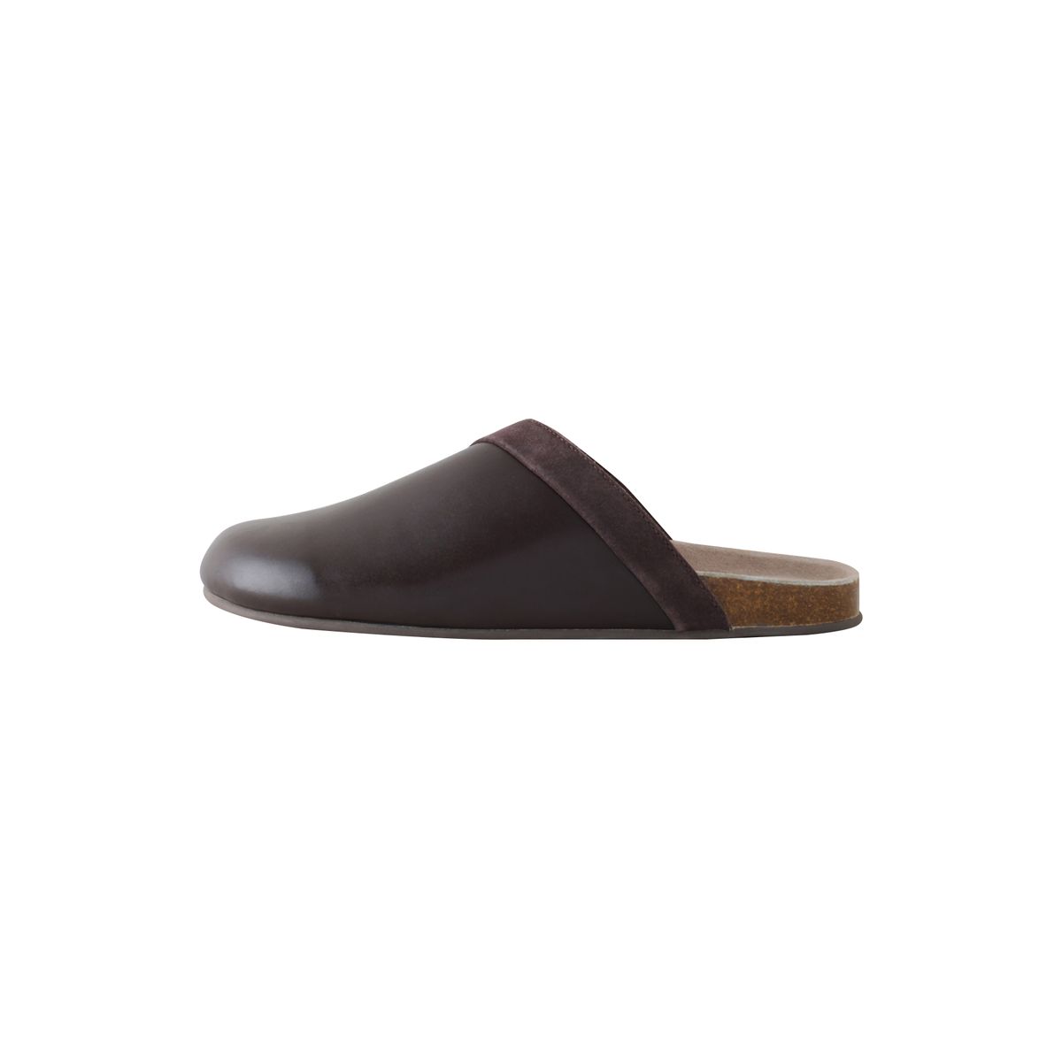 Sabots forever comfort cuir à assise moulée marron chocolat, NEXT